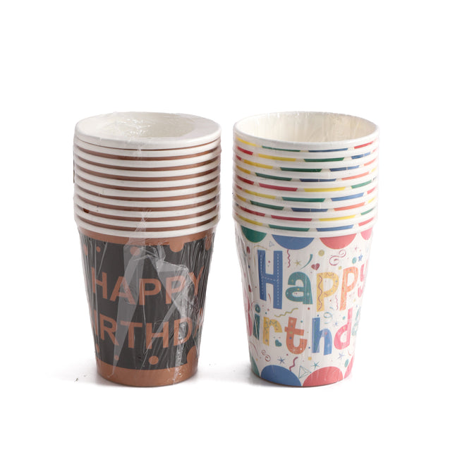 Happy Birthday Cups – 10 Pieces per Pack