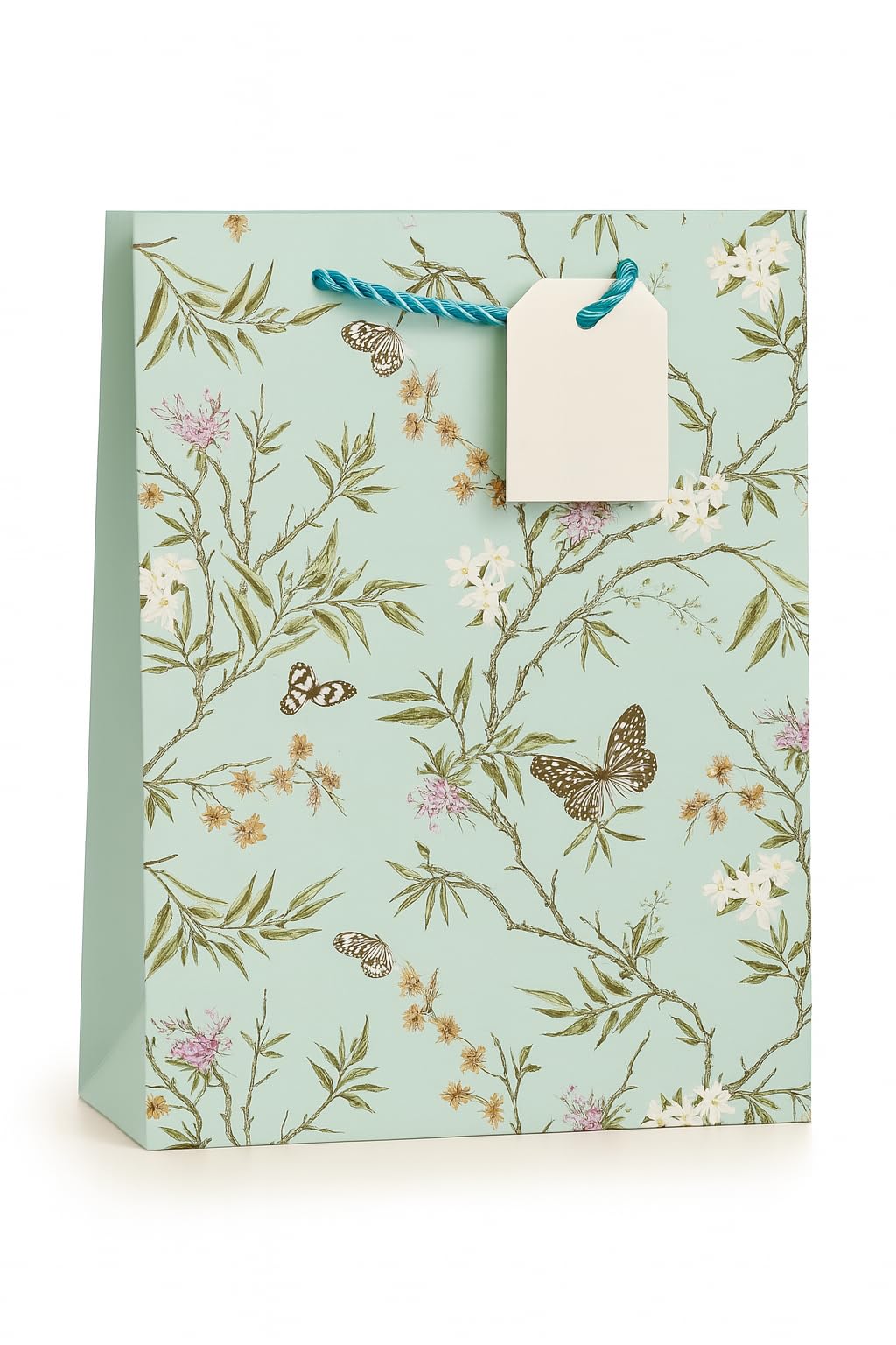 Medium Floral Print Everyday Gift Bag with Handles.18x24x8.5cm