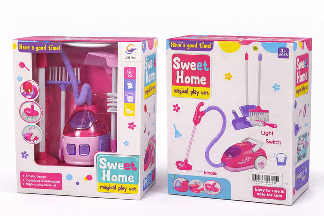 Kids' Vacuum & Cleaning Play Set – Multi-Piece Housekeeping Kit