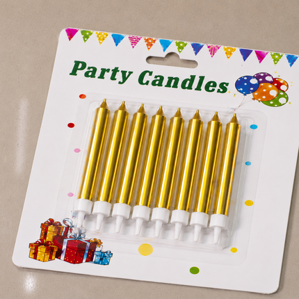 8 ct Birthday Candle -Gold