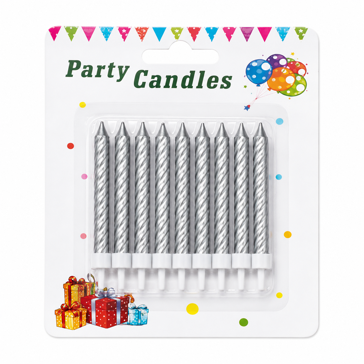 8ct Candles -Silver