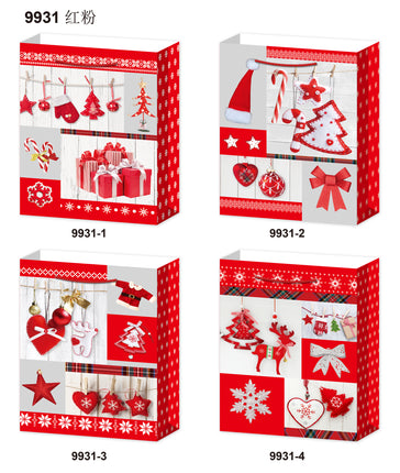 Christmas Jumbo Giftbag. Red/White Design. Size: 31*40*12cm