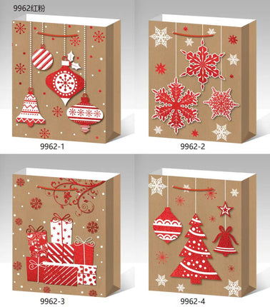 Jumbo Christmas Giftbag. Kraft Design. Size :31*40*12 cm