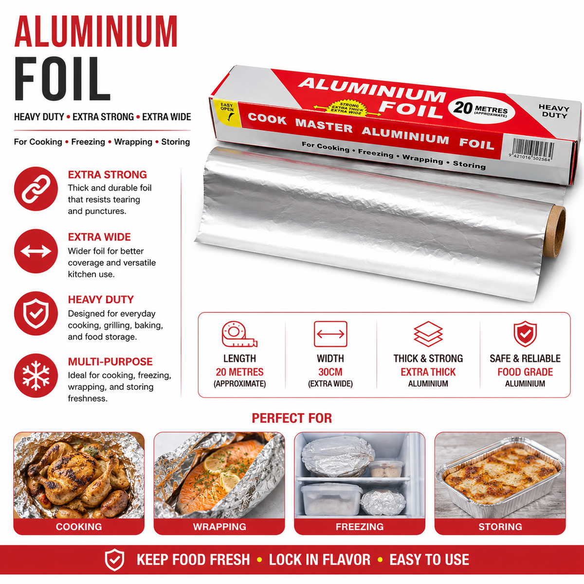Aluminium Foil Roll 20 Metres