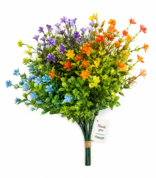 Artifical flower -26cm 5 branch.Multiple colors