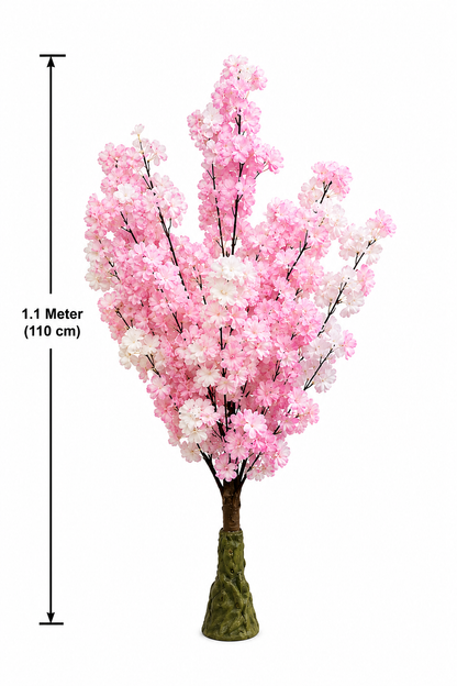 1.1M Artificial Cherry Blossom Tree - Light Pink & White