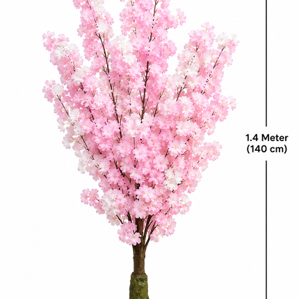 1.4M Artificial Cherry Blossom Tree – Light Pink & White