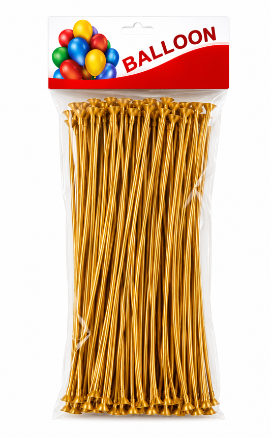 100 PCS Gold Balloon Sticks