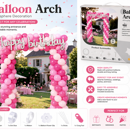 Pastel Pink Blue Balloon Arch Kit