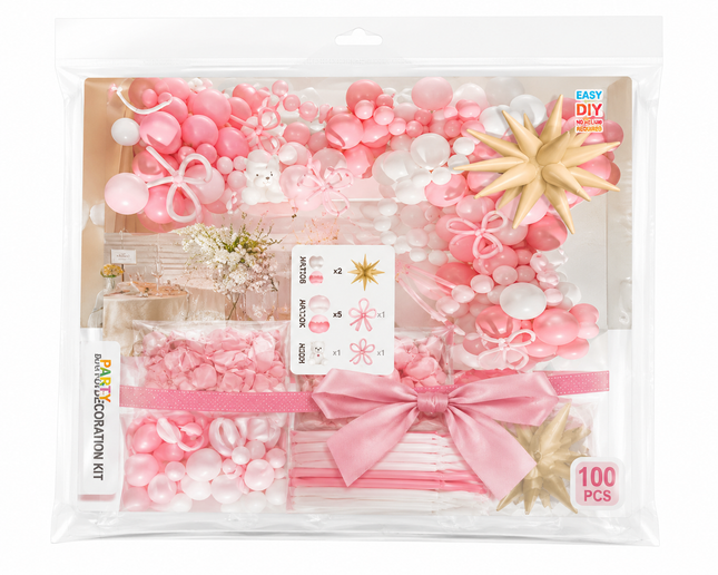 Pink Balloon Decoration Kit 100PCS