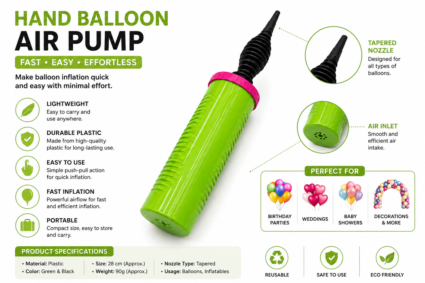 Hand Balloon Air Pump