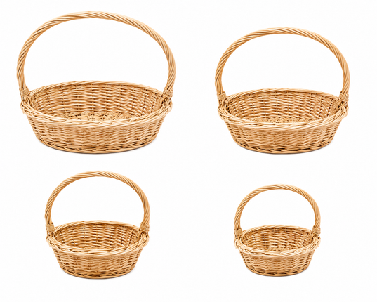 Handwoven Wicker Gift Basket Set