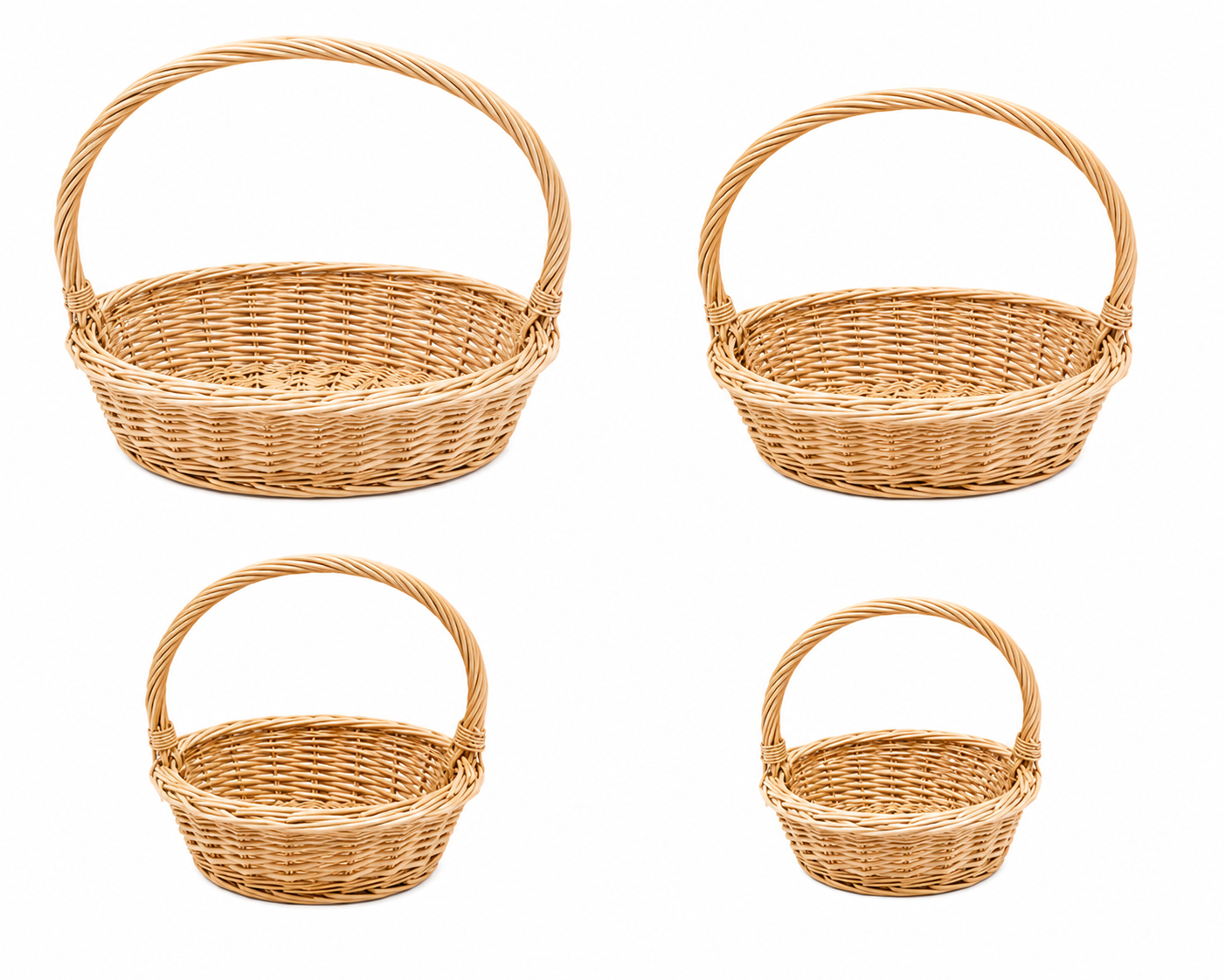 Handwoven Wicker Gift Basket Set