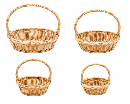 Handwoven Wicker Gift Basket Set