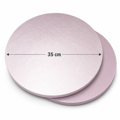 35cm Round Silver Foil Cake Board
