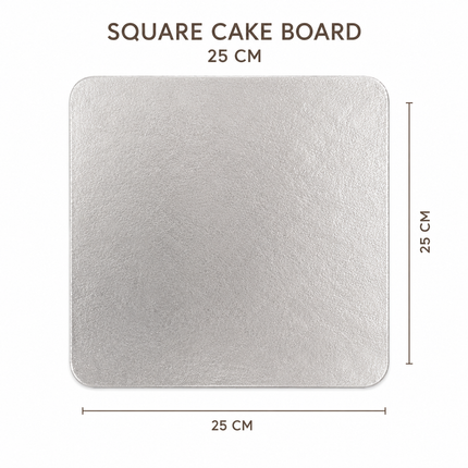 25cm Square Cake Board