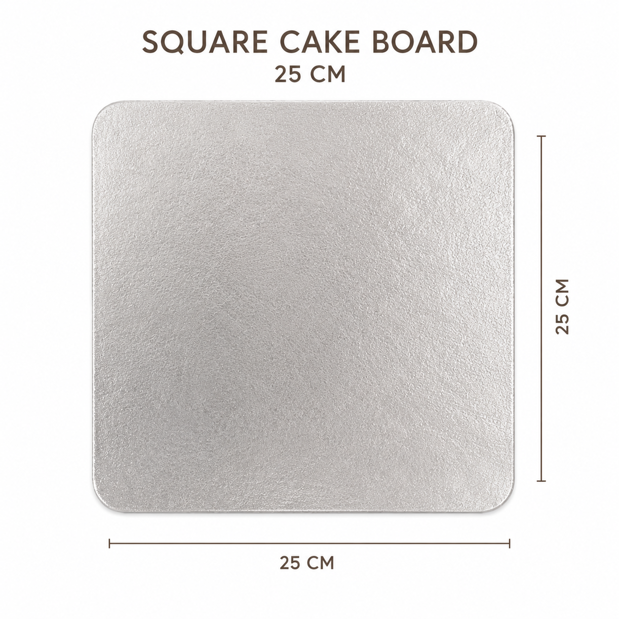 25cm Square Cake Board