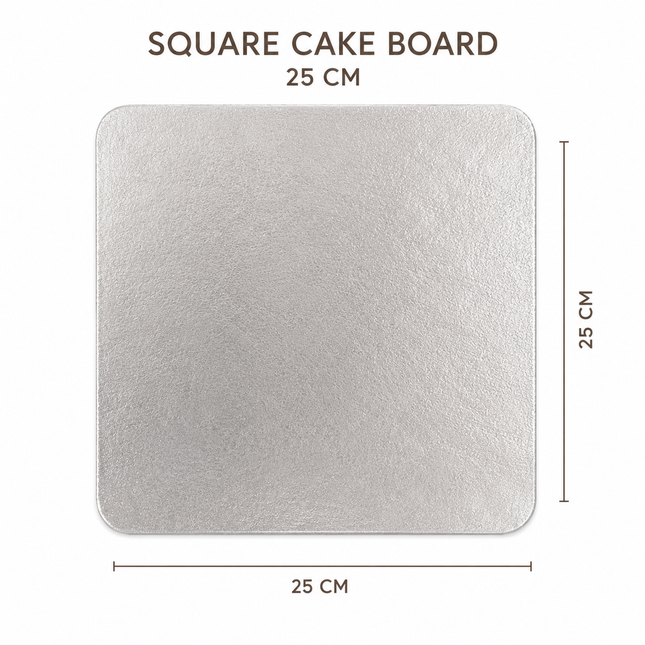 25cm Square Cake Board