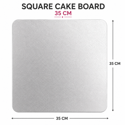 35 x 35cm Silver Square Cake Board