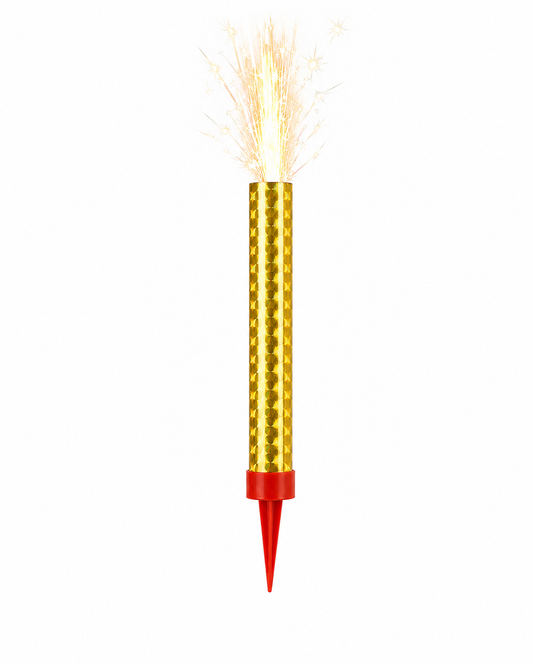 Birthday Golden Sparkler Fountain Candle 12cm