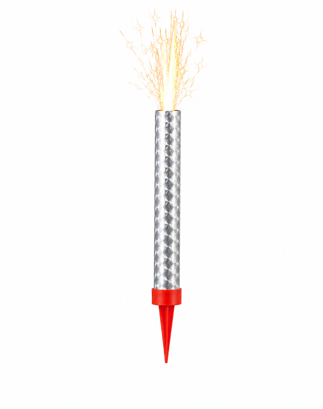 Birthday Silver Sparkler Fountain Candle 12cm