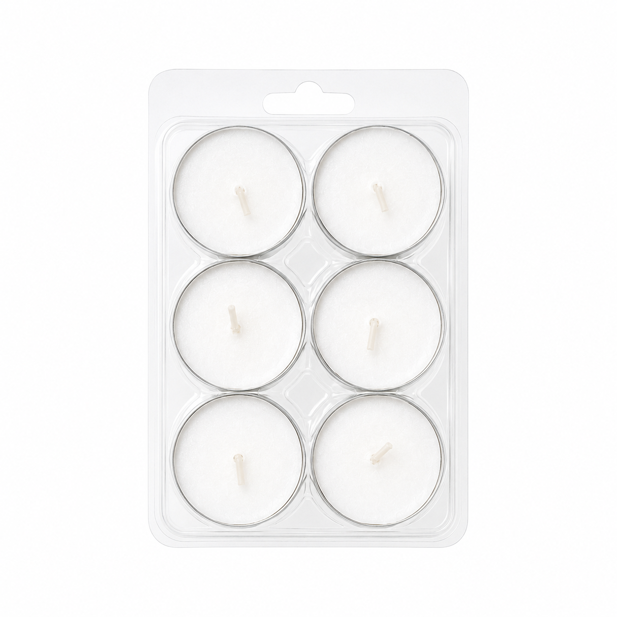 White Unscented Tealights Candles - 6 Pack