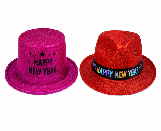 Glitter Happy New Year Party Hats