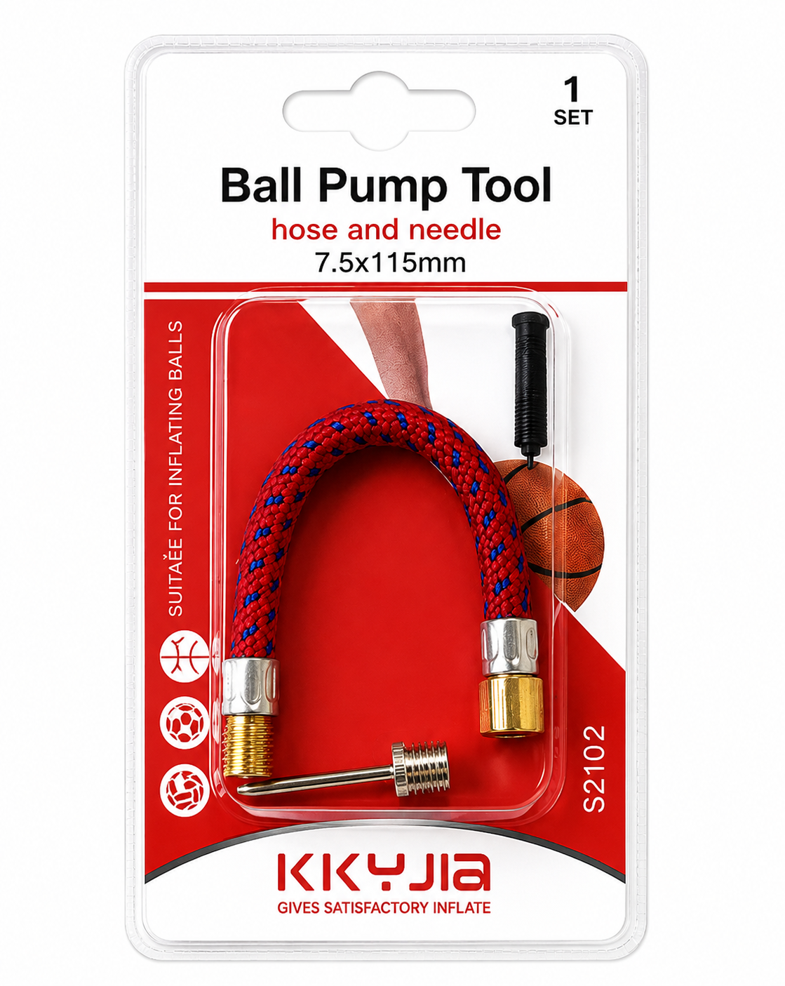 Ball Pump Needle and Flexible Hose Set – Universal Sports Ball Inflation Accessory