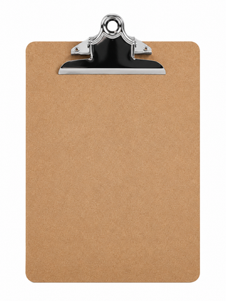Hardboard Clipboard Writing Board with Metal Clip – Lightweight Portable Writing Surface