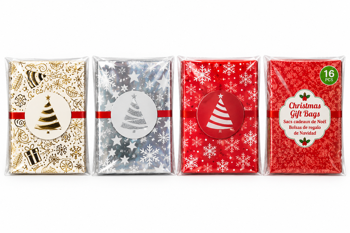 Christmas Gift Bags with Tags