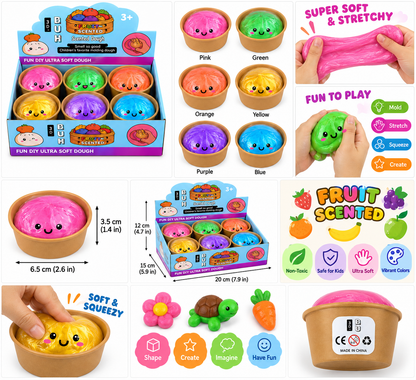 Mini LED Steamed Bun Squishy Toy – Light-Up Soft Sensory Stress Relief Toy