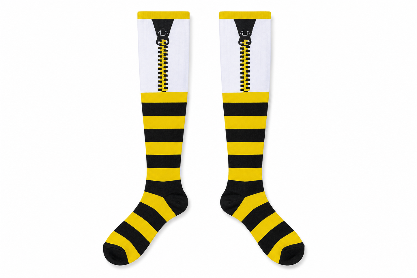 Halloween Costume Knee High Socks Yellow Black