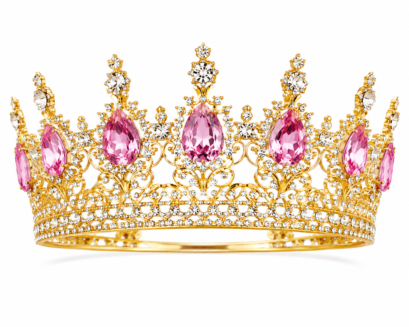 Pink Crystal Queen Crown