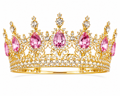 Pink Crystal Queen Crown