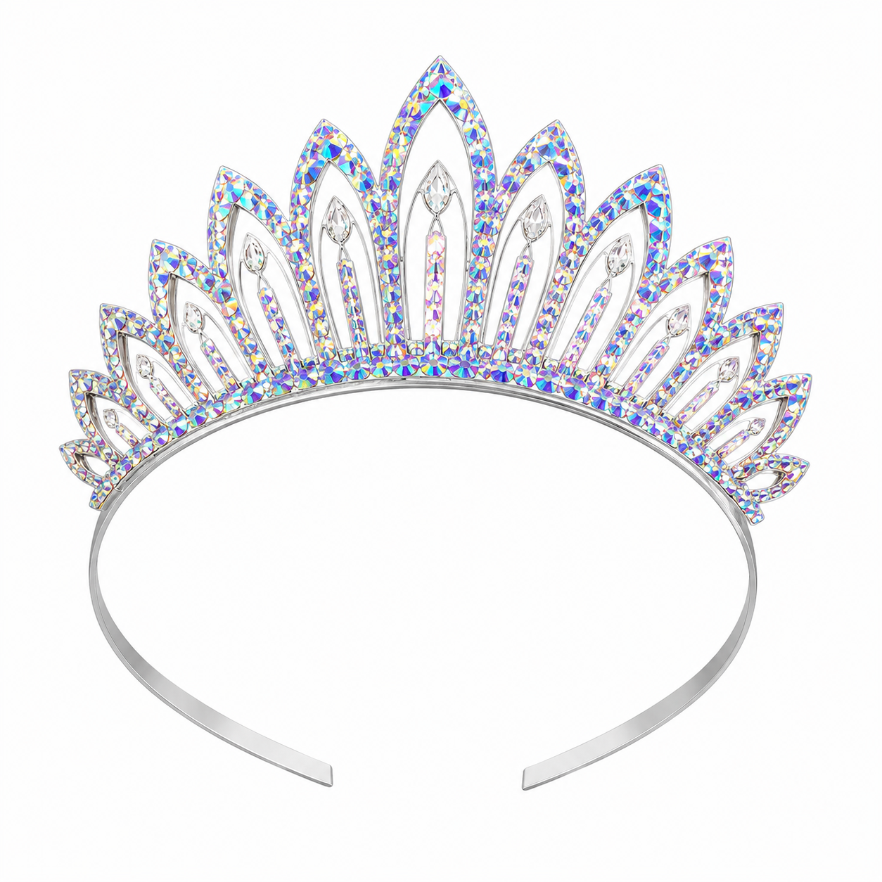 Multicolor Sparkle Tiara Crown Headband