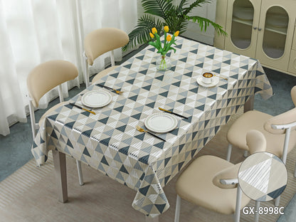 Water-Resistant Dining Table Cover with Geometric Design - 1.37 x 20 m