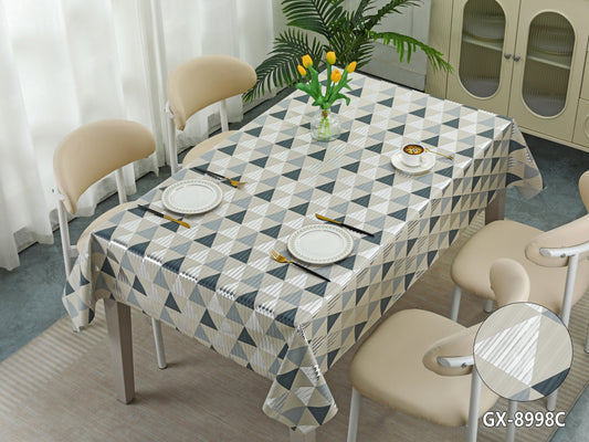 Water-Resistant Dining Table Cover with Geometric Design - 1.37 x 20 m