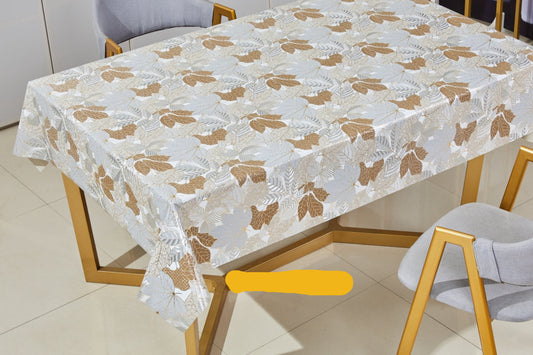 Leaf Print Dining Table Cloth Kitchen & Dining Room - 1.37 x 20 m