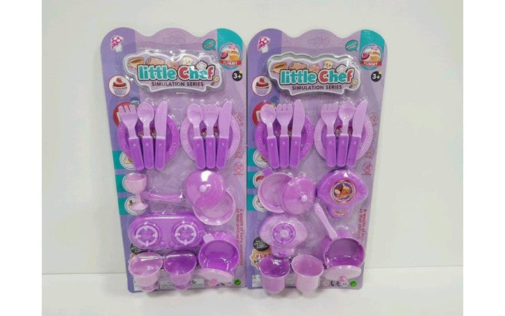 Kids Plastic Kitchen Tableware Toy Set
