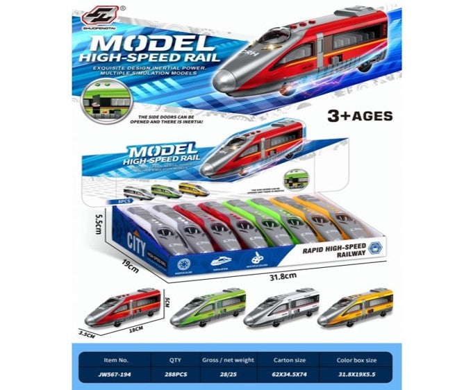 Kids High-Speed Bullet Train Toy Model Set