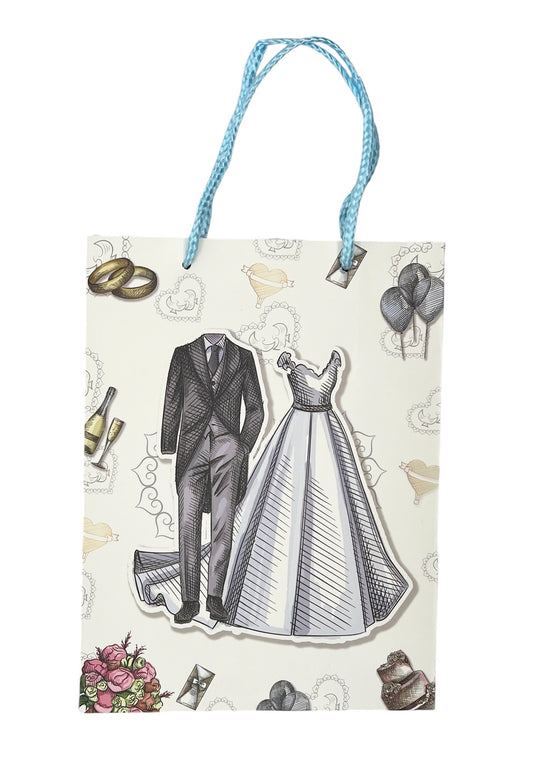 Elegant Wedding Gift Bag - Medium Size 18x24x8.5 cm