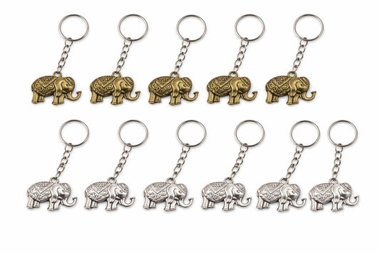 Keychain with Elephant Charm