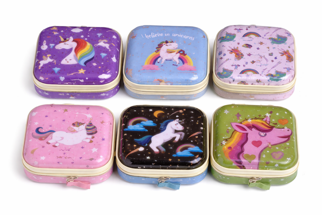 Unicorn Themed Coin Pouches – Mix of 6 Designs and Colors