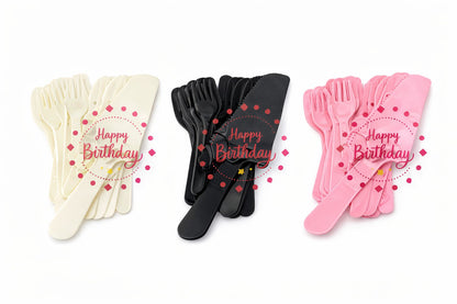 Cake Server with Plate- White, Black and Pink