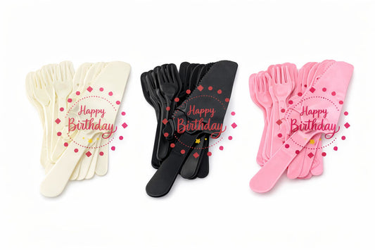 Cake Server with Plate- White, Black and Pink