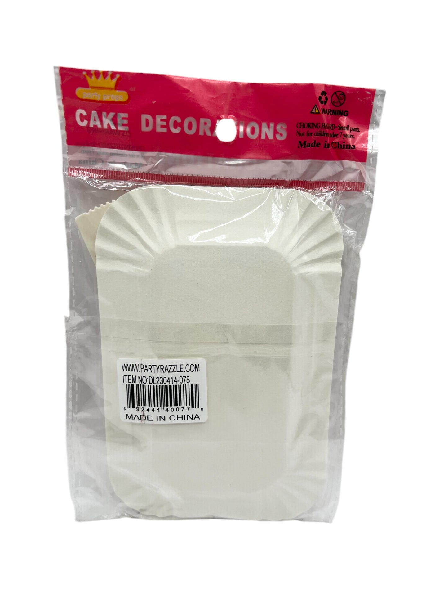 Cake Server with Plate- White, Black and Pink