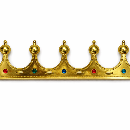 Gold Royal King Plastic Crown Costume accessory