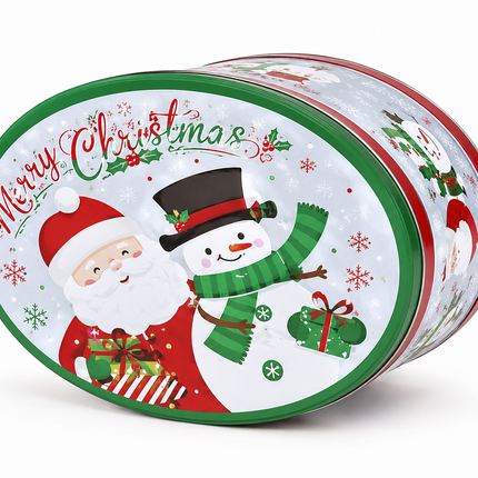Christmas Metal Cookie Tin