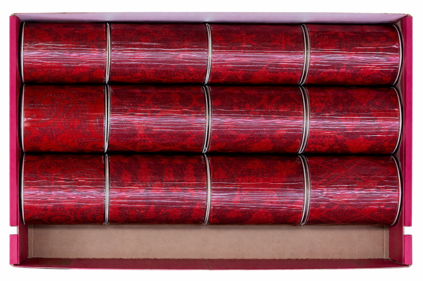 Elegant Touch Red Color Paper Ribbons Collection -  3 yards long