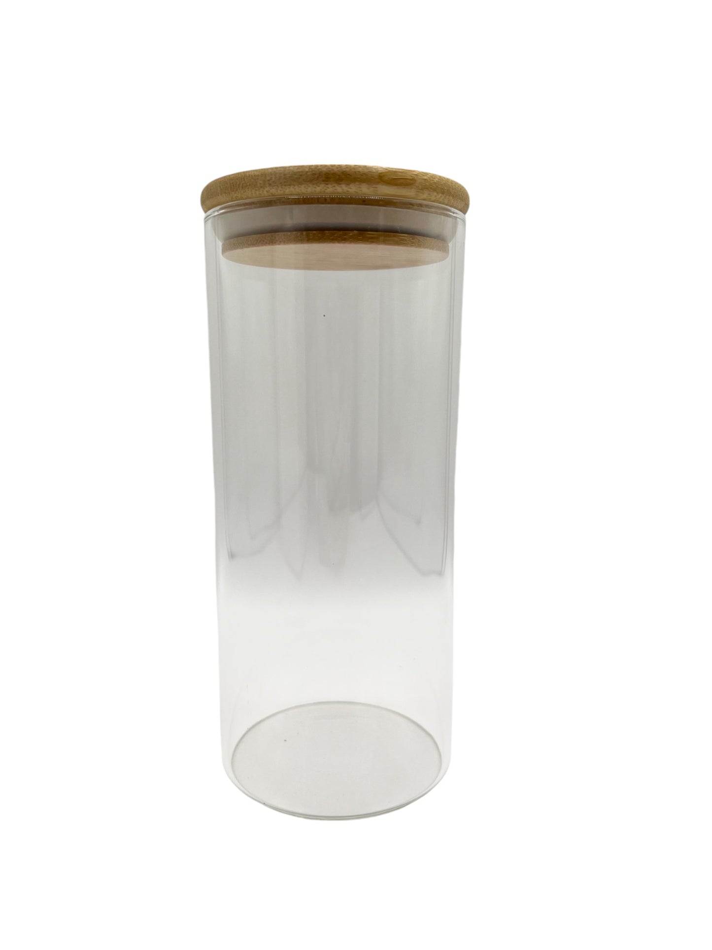 Large Glass Food Storage Jar with Bamboo Lid for Kitchen Organization